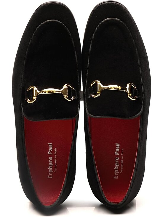 Men\'s Black Velvet Loafers Wedding Party Prom Homecoming Shoes